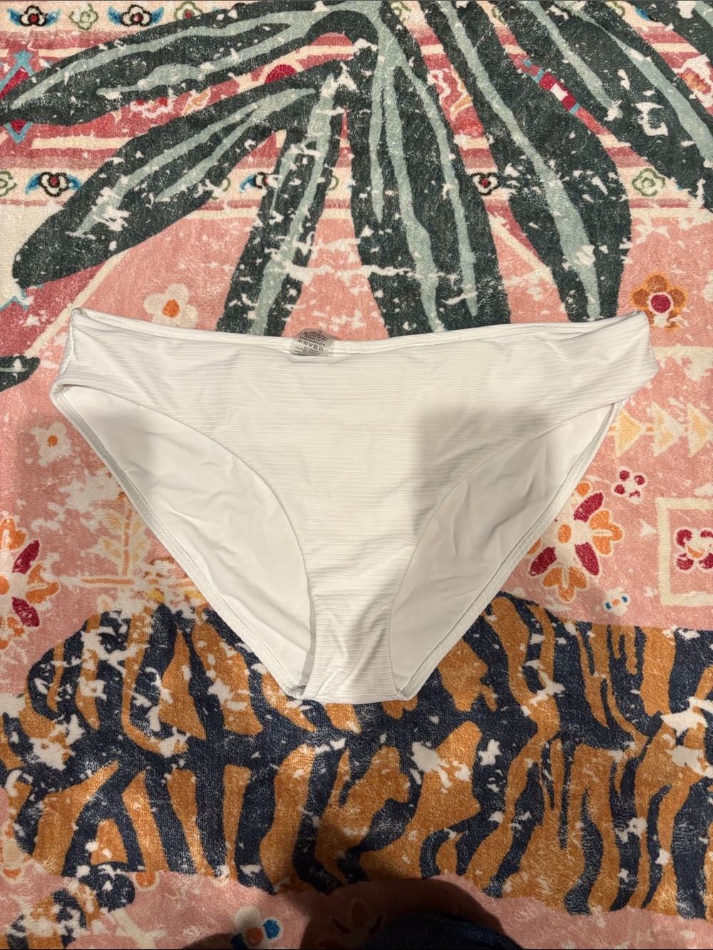 Beach Bunny White Ribbed Women's Bikini Bottom